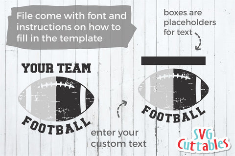 Football Template 0038 Svg Cuttables 
