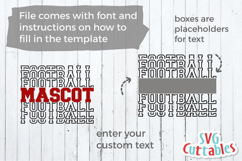Football Template 0042 Svg Cuttables 