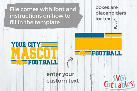 Football Template 005 SVG Svg Cuttables 