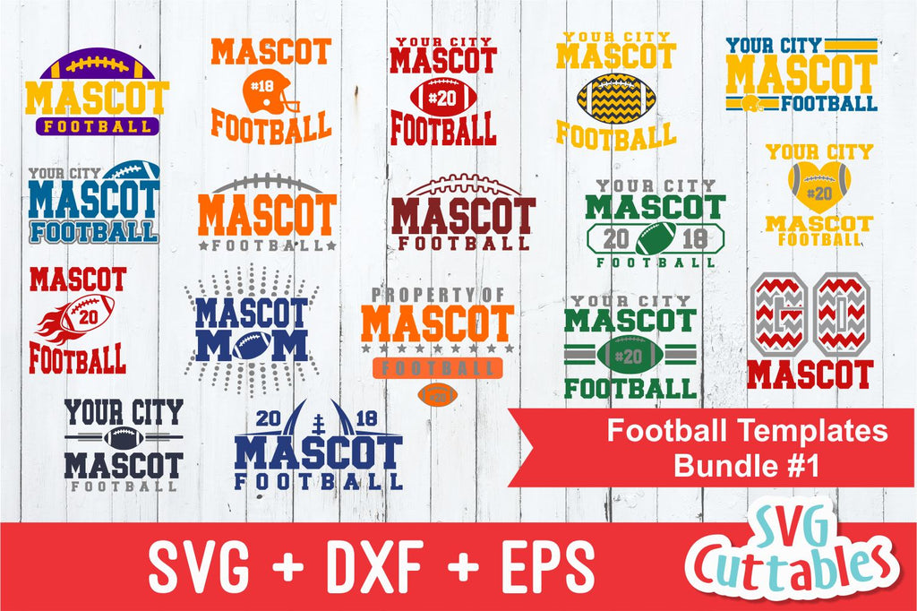 Football Template Bundle #1 - So Fontsy