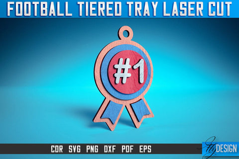 Football Tiered Tray Laser Cut SVG | Tiered Tray Laser Cut SVG Design | CNC Files SVG Fly Design 
