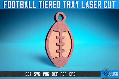Football Tiered Tray Laser Cut SVG | Tiered Tray Laser Cut SVG Design | CNC Files SVG Fly Design 