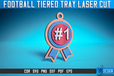Football Tiered Tray Laser Cut SVG | Tiered Tray Laser Cut SVG Design | CNC Files SVG Fly Design 