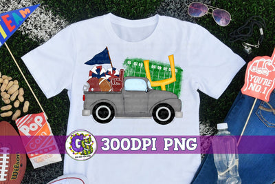 Football Truck Maroon Navy PNG for Sublimation Sublimation Greedy Stitches 