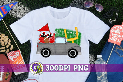 Football Truck Red and Black PNG for Sublimation Sublimation Greedy Stitches 