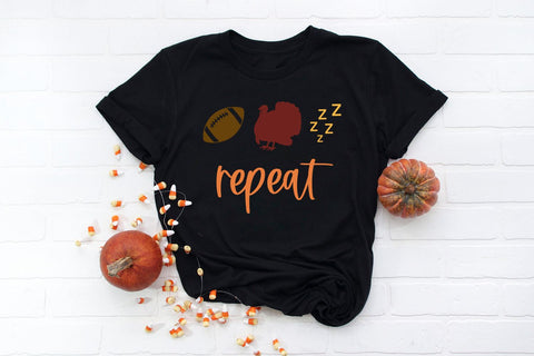 Football Turkey Nap Repeat SVG | Thanksgiving SVG SVG B Renee Design 