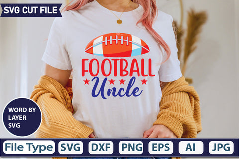 Football Uncle SVG Cut file SVGs,quotes-and-sayings,food-drink,mini-bundles,print-cut,on-sale, SVG DesignPlante 503 