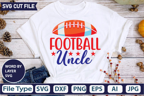 Football Uncle SVG Cut file SVGs,quotes-and-sayings,food-drink,mini-bundles,print-cut,on-sale, SVG DesignPlante 503 