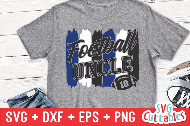 Football Uncle svg - Football Cut File - svg - dxf - eps - png - Football Cut File - Brush Stroke - Silhouette - Cricut - Digital Download SVG Svg Cuttables 