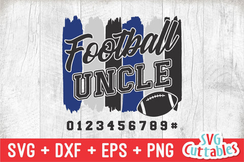 Football Uncle svg - Football Cut File - svg - dxf - eps - png - Football Cut File - Brush Stroke - Silhouette - Cricut - Digital Download SVG Svg Cuttables 