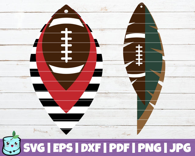 Football Vinyl Earrings SVG MintyMarshmallows 