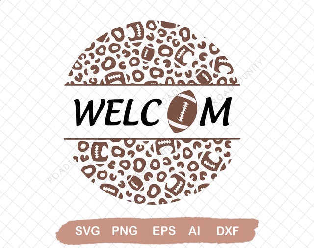 Football Welcome Svg file, 24oz Venti Cold Cup Design, EPS file, svg file, JPG file Download SVG DiamondDesign 