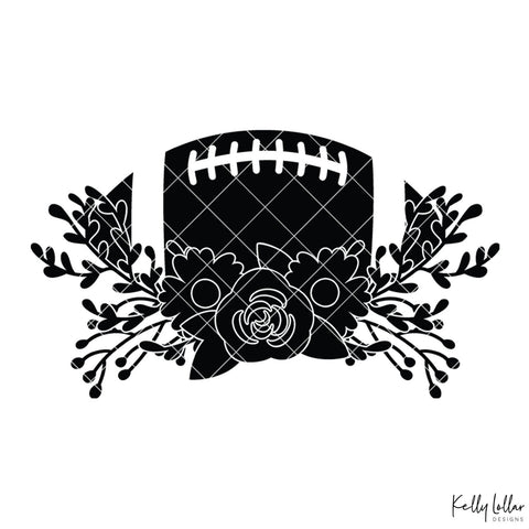 Football with Flowers SVG Kelly Lollar Designs 