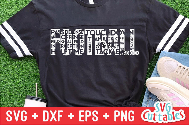 Football Word Art svg - Football Cut File - svg - dxf - eps - png - Football Cut File - Brush Stroke - Silhouette - Cricut - Digital File SVG Svg Cuttables 