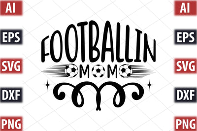 footballin Mom SVG SVGista 