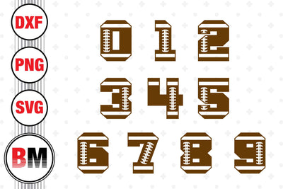 FootballNumbers SVG, PNG, DXF Files SVG BMDesign 