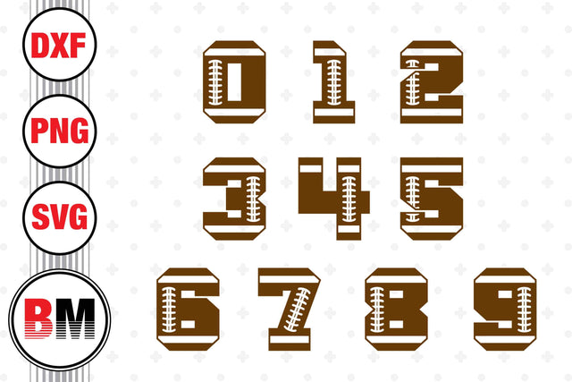 FootballNumbers SVG, PNG, DXF Files SVG BMDesign 