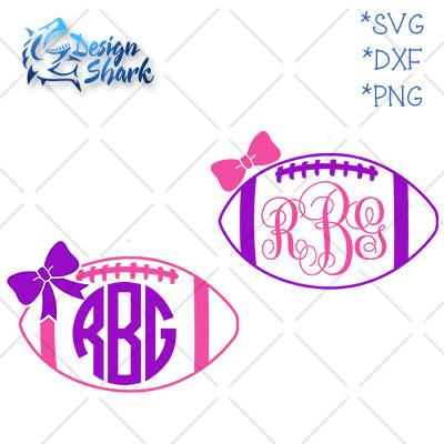 Footballs with Bows SVG Design Shark 