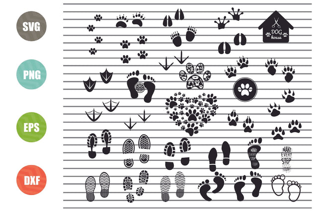 Footprint Svg, Baby Feet Svg, Baby Footprint Svg, Baby Shower Svg, Instant Download, Newborn Svg, Baby Clipart,New Baby Svg, Baby Svg, Animal Tracks SVG, Animal Print Clipart, Animal Tracks Cut Files, Animal Footprint SVG, Animal SVG SVG Artstoredigital 