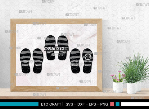 Footprints Human Shoes Monogram, Footprints Human Shoes Silhouette, Footprints Human Shoes SVG, Shoesprint Svg, Man Shoe Foot Svg, SB00194 SVG ETC Craft 
