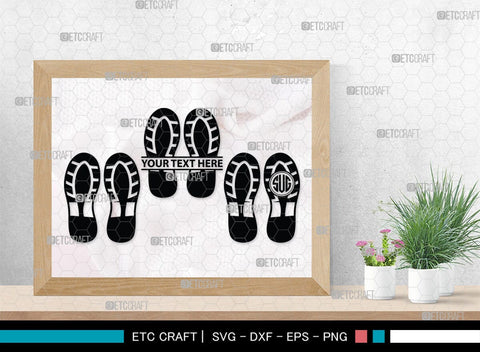 Footprints Human Shoes Monogram, Footprints Human Shoes Silhouette, Footprints Human Shoes SVG, Shoesprint Svg, Man Shoe Foot Svg, SB00194 SVG ETC Craft 