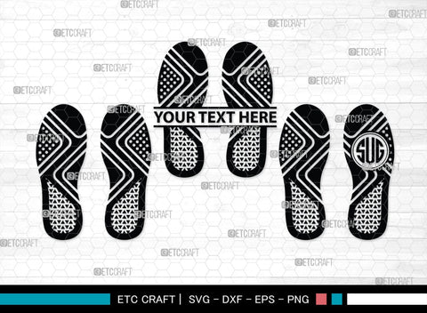 Footprints Human Shoes Monogram, Footprints Human Shoes Silhouette, Footprints Human Shoes SVG, Shoesprint Svg, Man Shoe Foot Svg, SB00194 SVG ETC Craft 