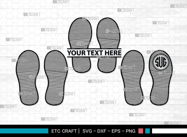 Footprints Human Shoes Monogram, Footprints Human Shoes Silhouette, Footprints Human Shoes SVG, Shoesprint Svg, Man Shoe Foot Svg, SB00194 SVG ETC Craft 
