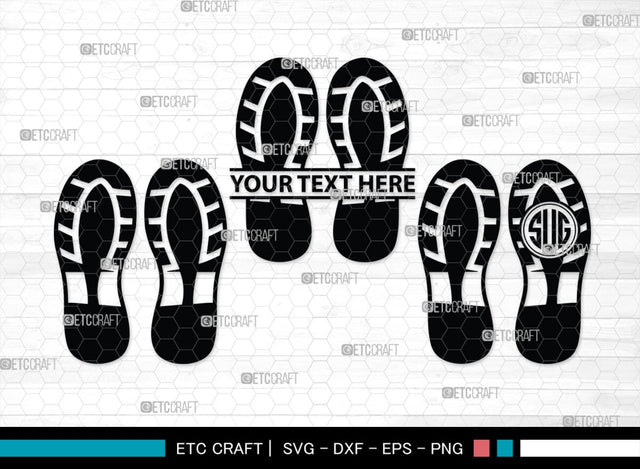 Footprints Human Shoes Monogram, Footprints Human Shoes Silhouette, Footprints Human Shoes SVG, Shoesprint Svg, Man Shoe Foot Svg, SB00194 SVG ETC Craft 