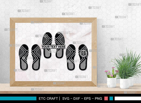 Footprints Human Shoes Monogram, Footprints Human Shoes Silhouette, Footprints Human Shoes SVG, Shoesprint Svg, Man Shoe Foot Svg, SB00194 SVG ETC Craft 