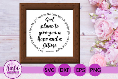 For I Know the Plans Bible Verse SVG SVG Safi Design 