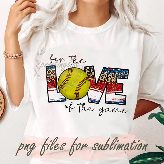 For The Love of The Game Png, Baseball Love Png, Leopard Glitter Png, Love Sport Design Png, Baseball Sublimation Design, Digital Download Sublimation PrintingLife 