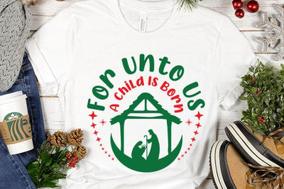 For Unto Us A Child Is Born SVG Angelina750 