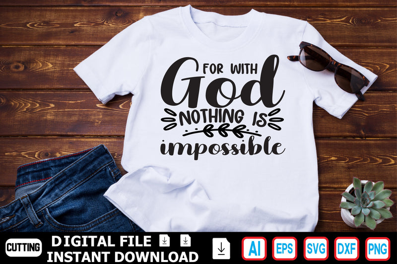 For with God Nothing is Impossible SVG Craftlabsvg24 