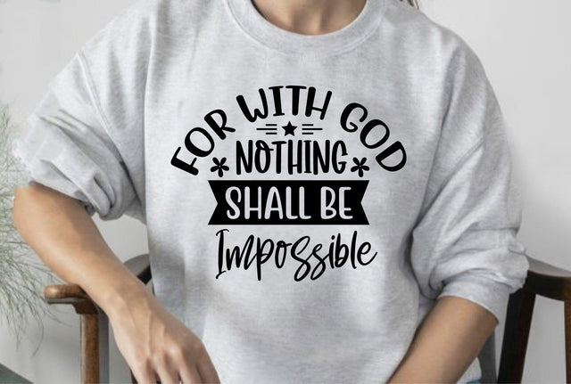 For with God Nothing Shall Be Impossible SVG orpitasn 