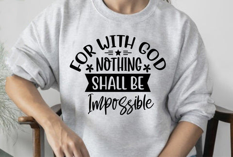 For with God Nothing Shall Be Impossible SVG orpitasn 