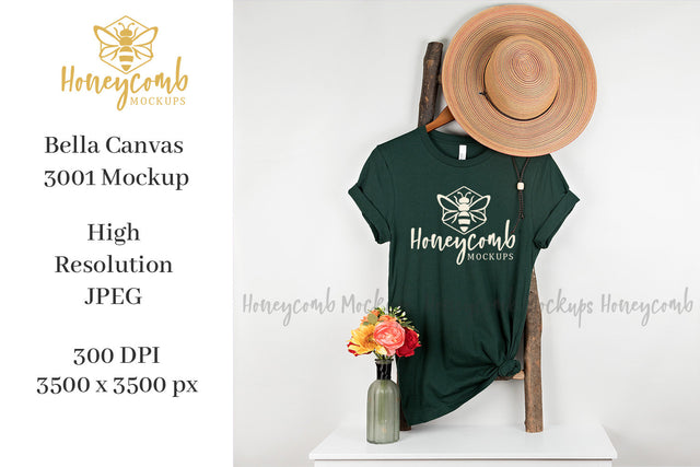 Forest 3001 Mockup, Hanging Ladder Mockup, Women's T-Shirt Mockup Mock Up Photo Honeycomb Mockups 