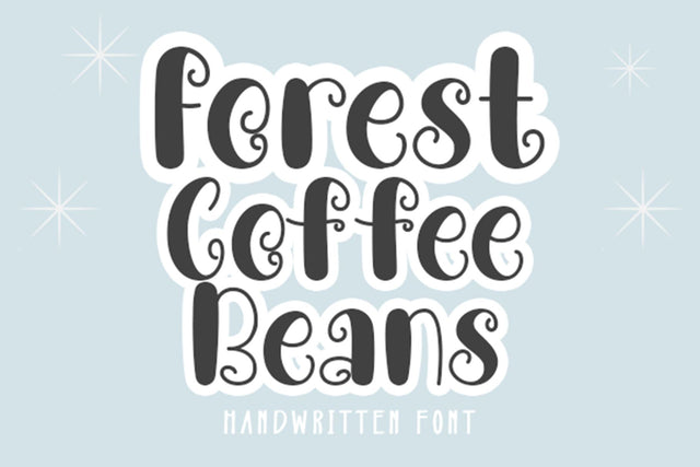 Forest Coffee Beans Font Wildan Type 