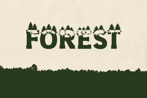 Forest Outdoors Font Font ampersand 