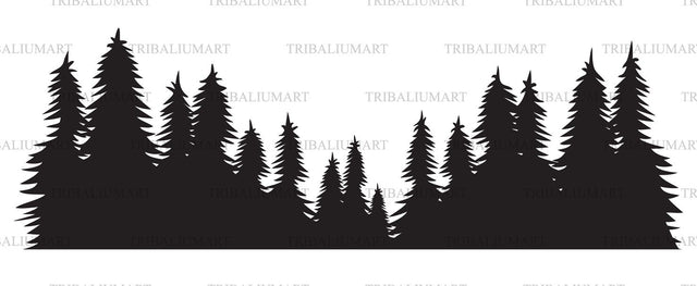 Forest Silhouette Background SVG TribaliumArtSF 