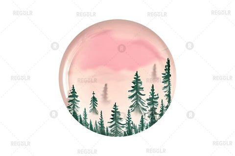 Forest Sunset Sky inspired Sublimation Circles Background bundle Sublimation Regulrcrative 