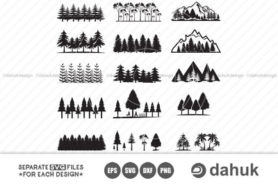 Forest Svg, Forest Svg Bundle, Forest, Mountain Forest, US Forest svg, svg, png, dxf & eps designs SVG dahukdesign 
