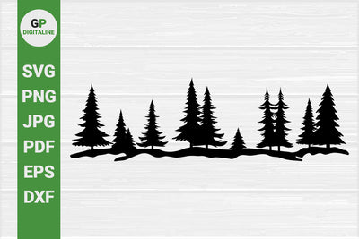 Forest SVG, Pine Trees SVG, Woods SVG, Woodland SVG, Wilderness SVG, Nature Scene SVG, Outdoor SVG SVG GPDigitaline 