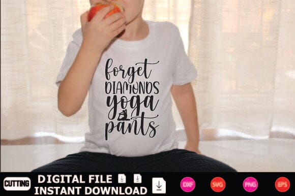 Forget Diamonds Yoga Pants SVG Shahin alam 