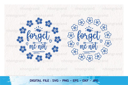 forget me not love quotes Silhouette, PNG SVG File, Digital Download SVG nhongrand 