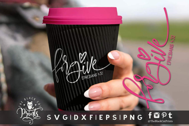 Forgive | Christian cut file SVG TheBlackCatPrints 