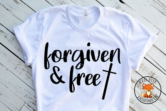 Forgiven and Free with Cross | Fourth of July SVG | 4th of July SVG SVG RedFoxDesignsUS 
