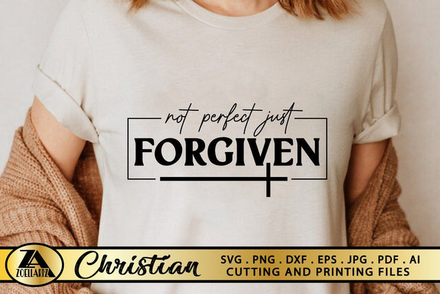 Forgiven Christian Quote SVG PNG EPS DXF Jesus Faith SVG SVG zoellartz 