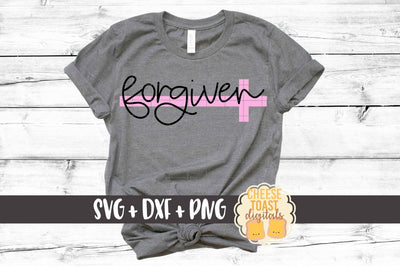 Forgiven Cross - Easter SVG PNG DXF Cut Files SVG Cheese Toast Digitals 