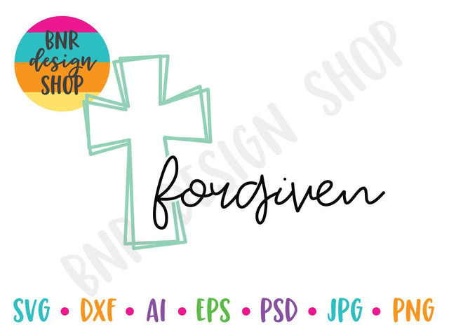 Forgiven Cross SVG SVG BNRDesignShop 