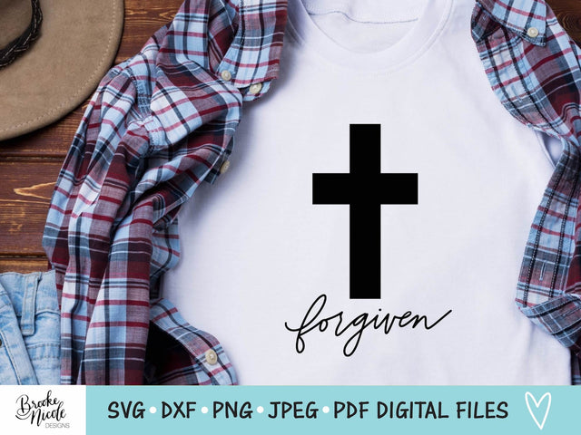 Forgiven SVG Cut File | Christian t-shirt SVG | png | jpeg | dxf | Cricut SVG | Silhouette | Instant Download | farmhouse sign svg SVG Brooke Nicole Designs 
